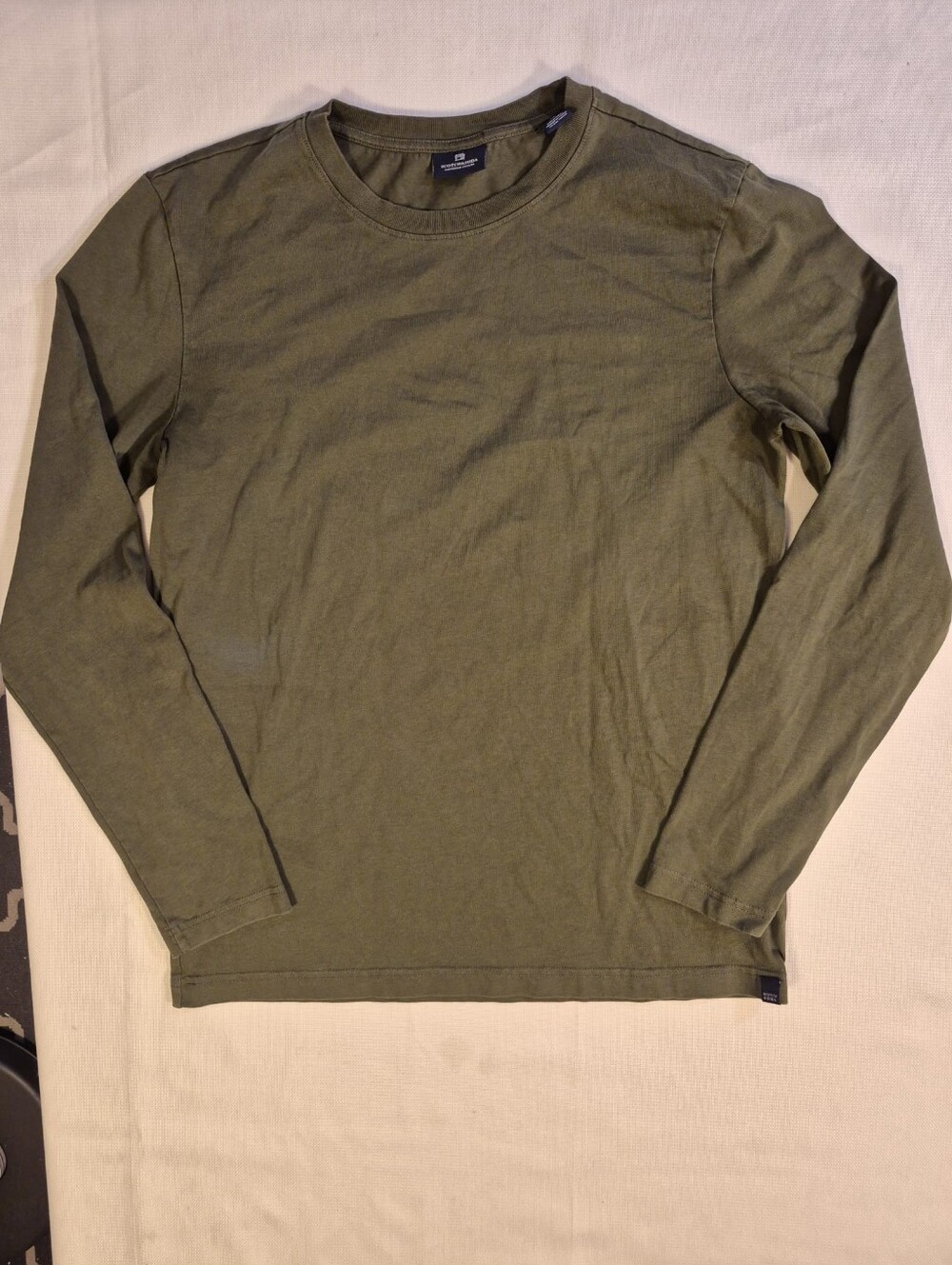 Scotch & Soda Olive Long Sleeve Crew Tee